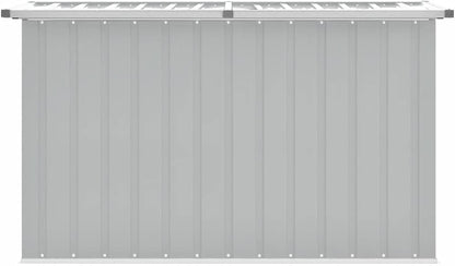 Large Outdoor Storage Box Set, Galvanized Steel & Resin Deck Storage Organizer for Garden Tools, Patio Cushions & Outdoor Equipment