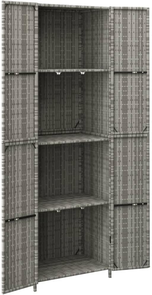 Outdoor Garden Storage Cabinet with Doors and Shelves, Heavy-Duty Metal Tool Organizer Locker for Patio, Garage, Backyard & Outdoor Essentials