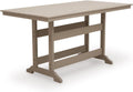 Outdoor Counter Height Dining Table, Weather-Resistant Slatted Patio Table for Garden, Deck & Backyard Entertaining