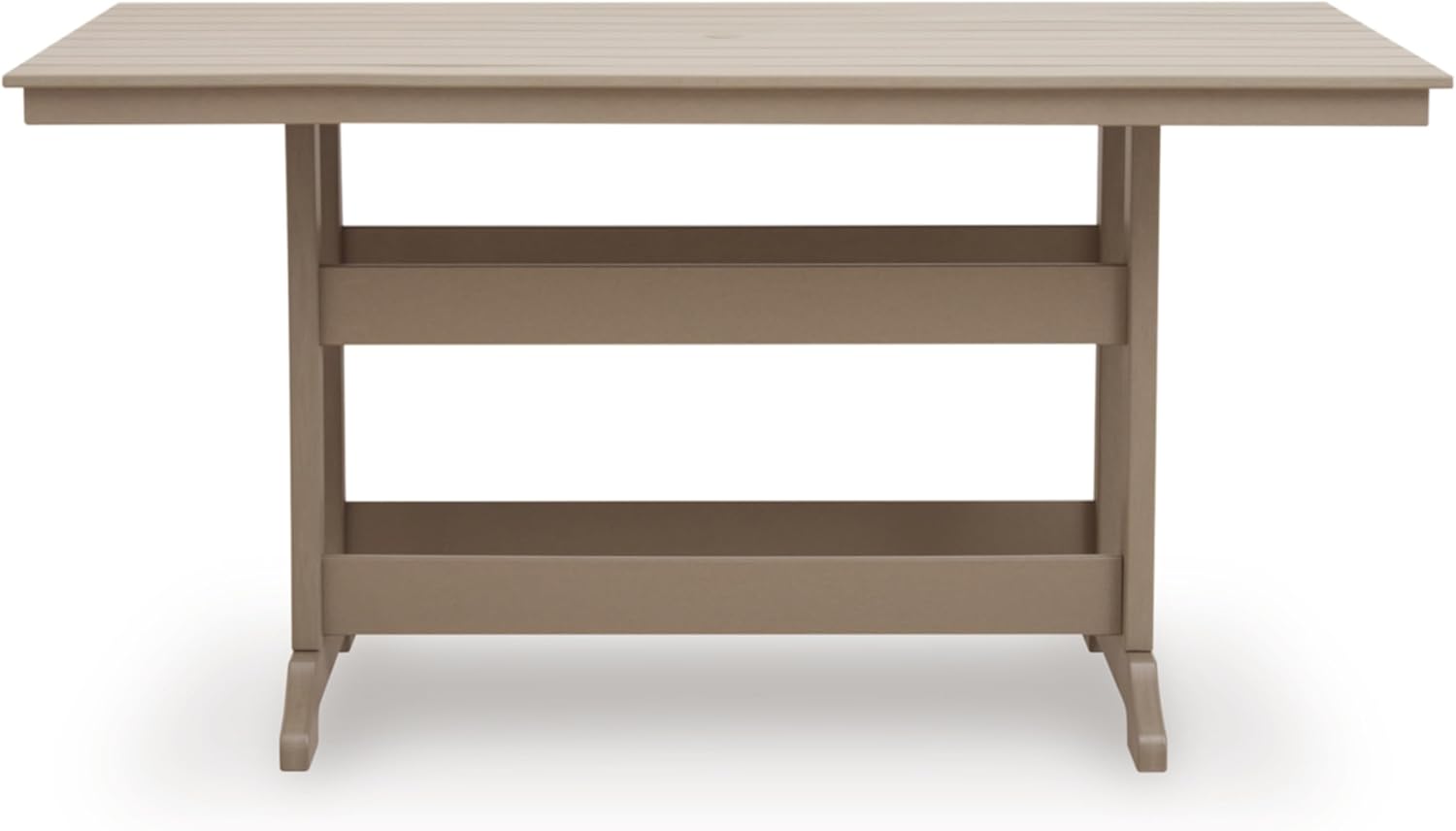 Outdoor Counter Height Dining Table, Weather-Resistant Slatted Patio Table for Garden, Deck & Backyard Entertaining
