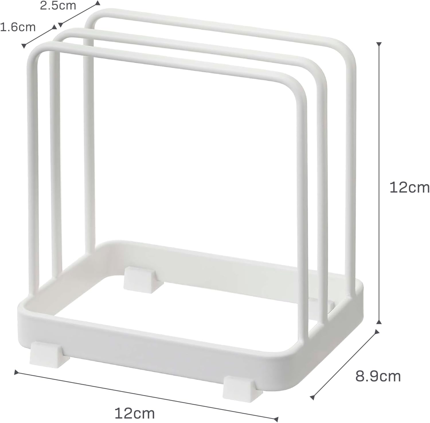 Modern Steel Cutting Board Storage Rack, Kitchen Plate Organizer Holder for Space-Saving Countertop Organization