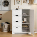 Freestanding Bathroom Storage Cabinet with Drawers and Adjustable Shelves, Modern Tall Organizer for Bathroom, Laundry Room, Living Room & Entryway